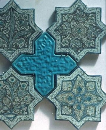 tessellated star and cross pattern from kashan