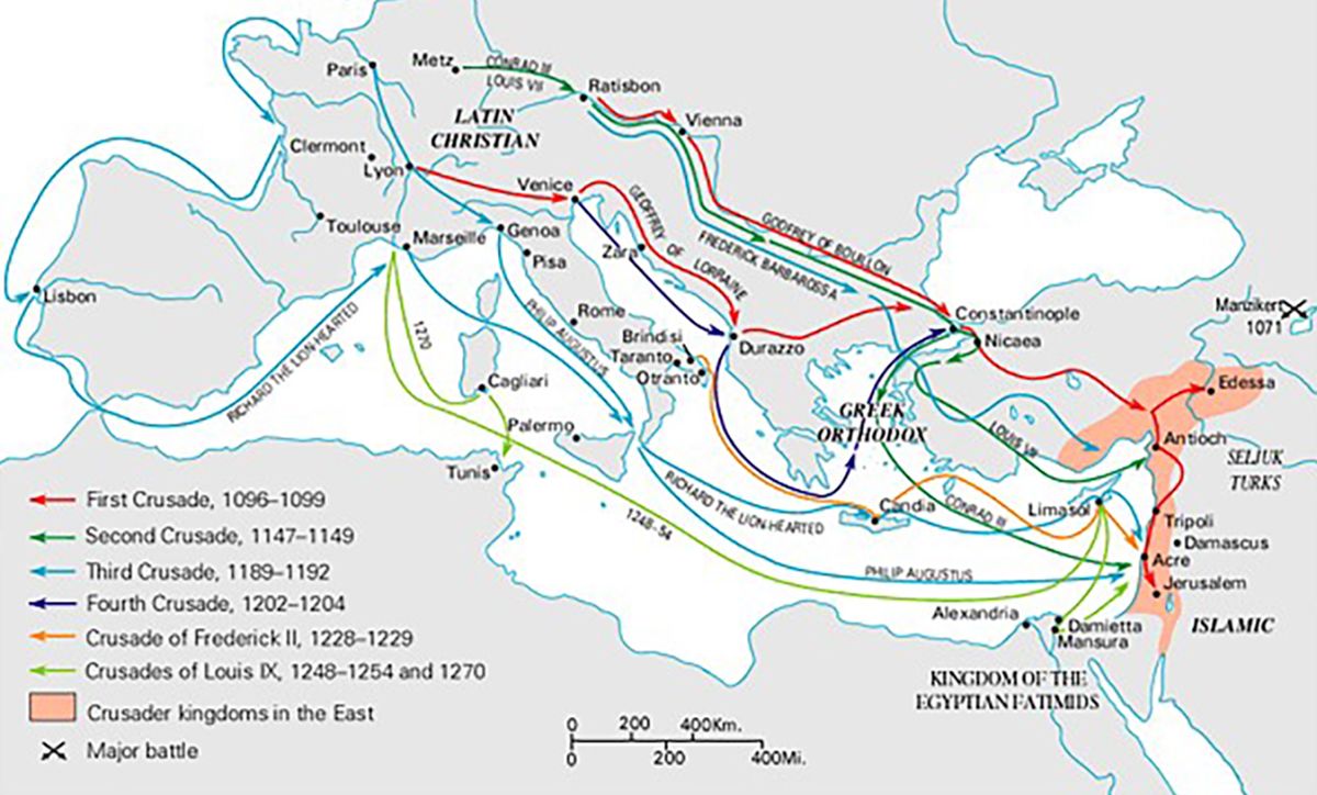 sultan and the saint film map of locations important to crusades